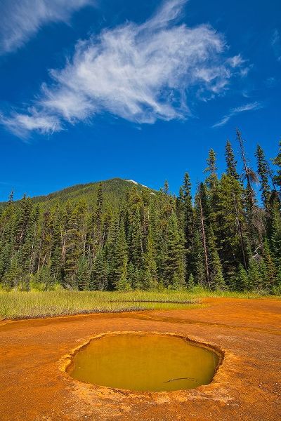 Canada-British Columbia-Kootenay National Park Iron-rich Paint Pots mineral springs stain ground
